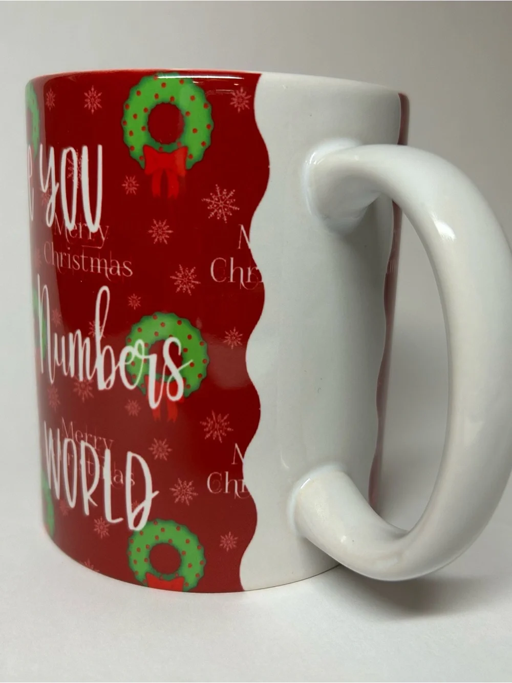 Red Holiday 'I Love You All The Numbers In The World' Ceramic Mug